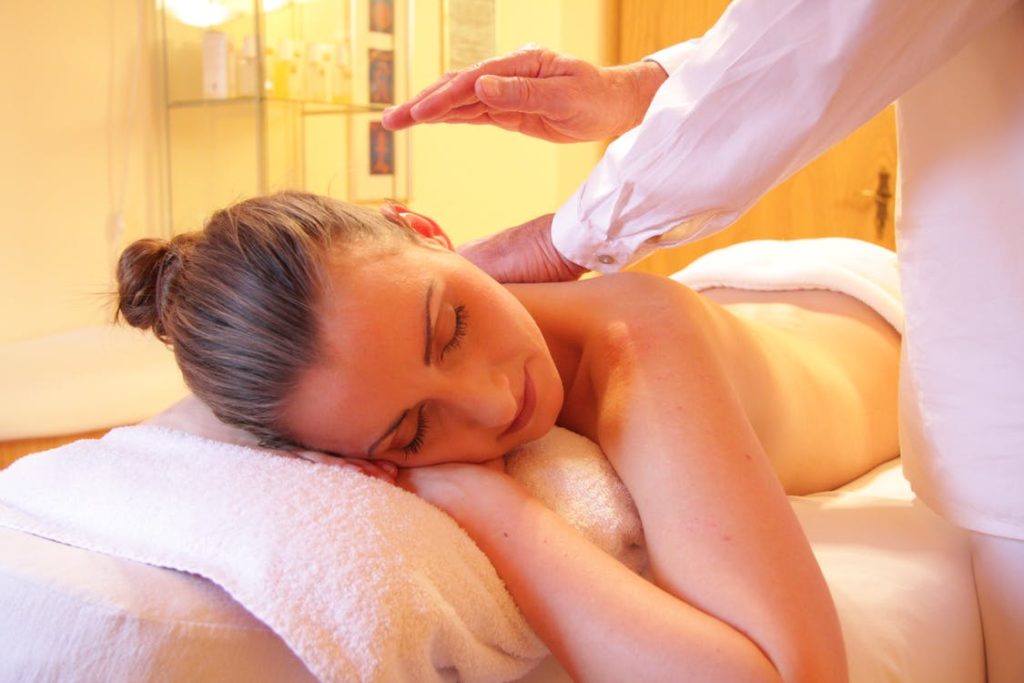 woman in spa